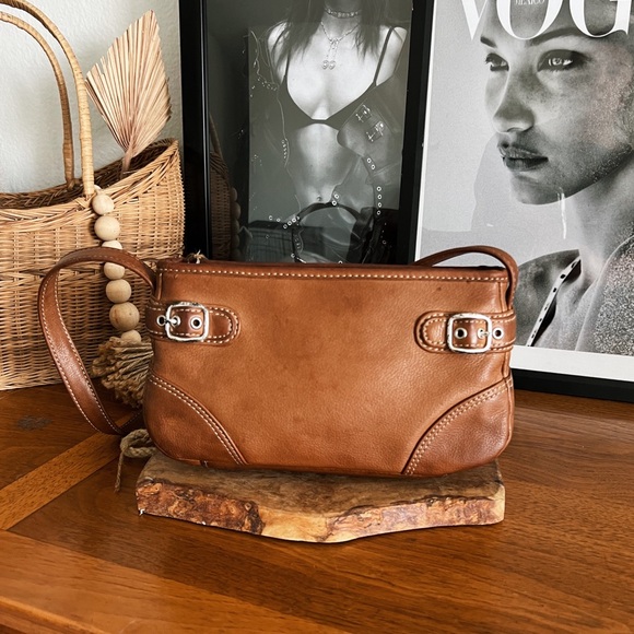 Handbags - 100% GENUINE LEATHER TAN SHOULDER BAG #0350